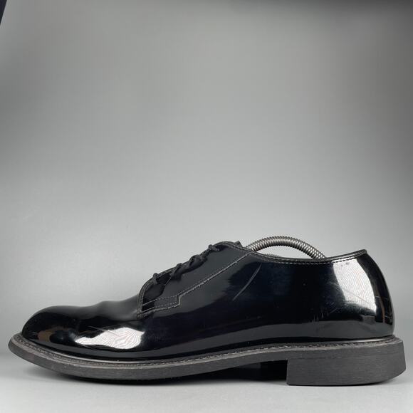 Bates Lites Men’s Size 12.5 D Gloss Black Military Uniform Dress Shoe Oxford GUC